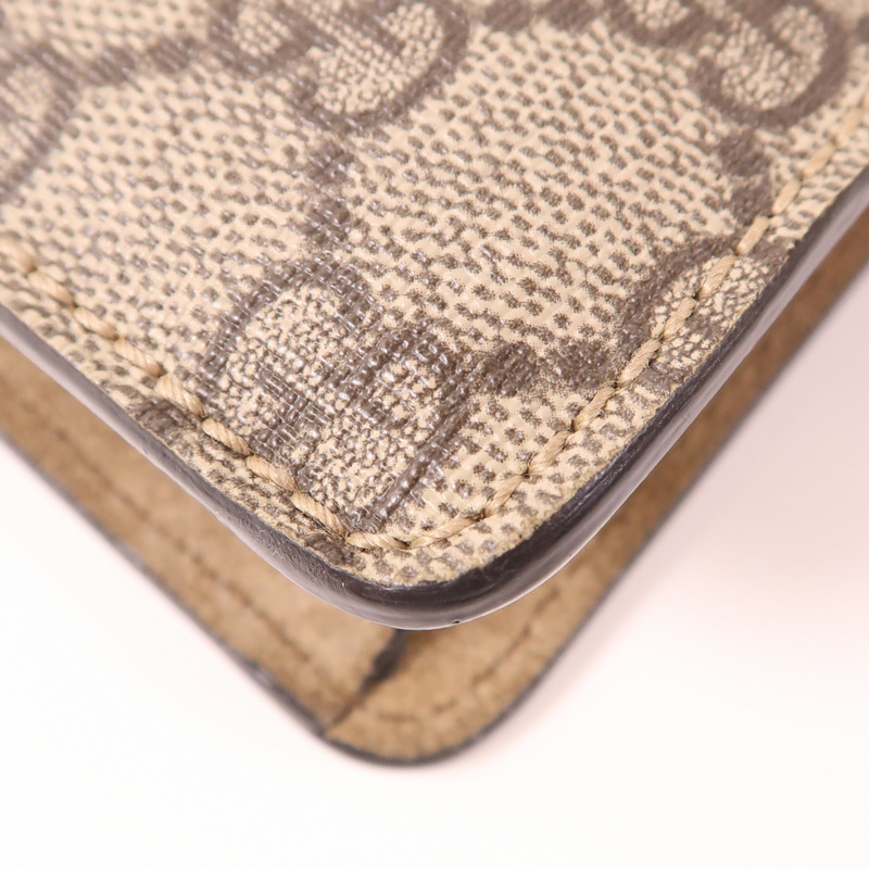 GUCCI 塗層帆布Dionysus銀扣鏈帶肩背袋-8