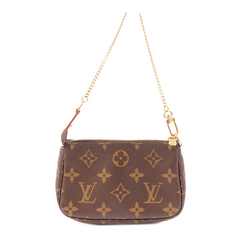 LOUIS VUITTON Monogram Mini Pochette Accessoires金扣手挽袋