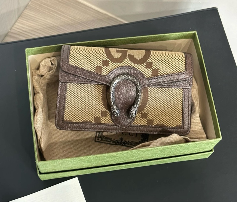 GUCCI古馳 Dionysus 酒神 單肩斜挎包 超迷你 女款 米棕色-0