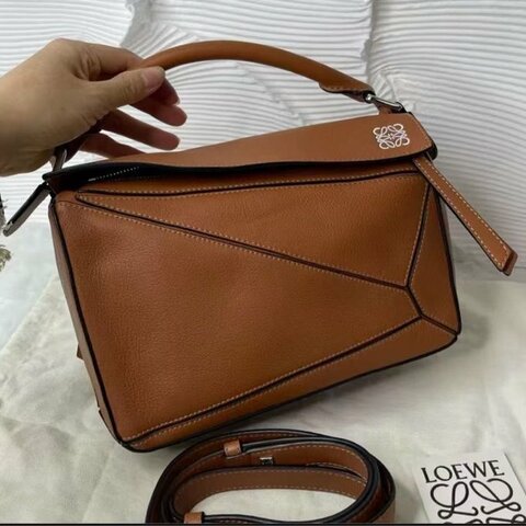 Loewe puzzle 焦糖新款小號 99新配件塵袋盒子