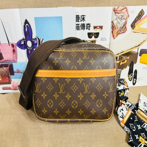 ✨售 二手 真品    Louis Vuitton 經典老花 雙層小號記者包 郵差包