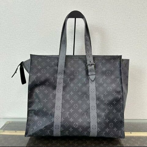 ✨LV NewCabas Zippe黑花托特包 44*38*18 98新 配件塵袋