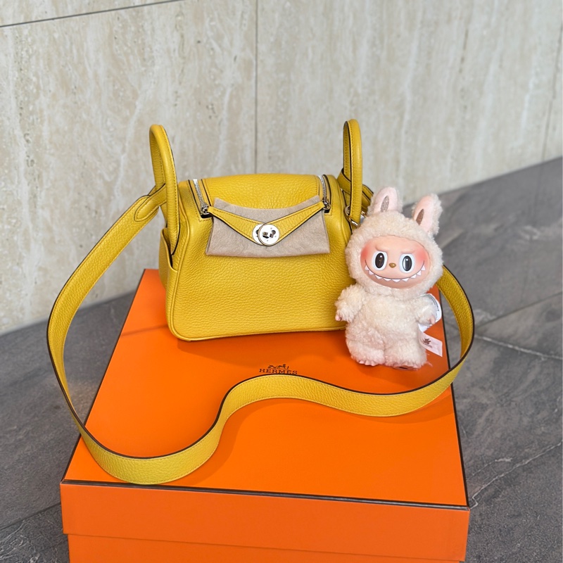 🈶25年購證 #全新全膜 愛馬仕mini Lindy陽光黃💛 #買不到的價格 #已過檢-0