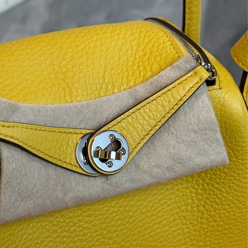 🈶25年購證 #全新全膜 愛馬仕mini Lindy陽光黃💛 #買不到的價格 #已過檢-5