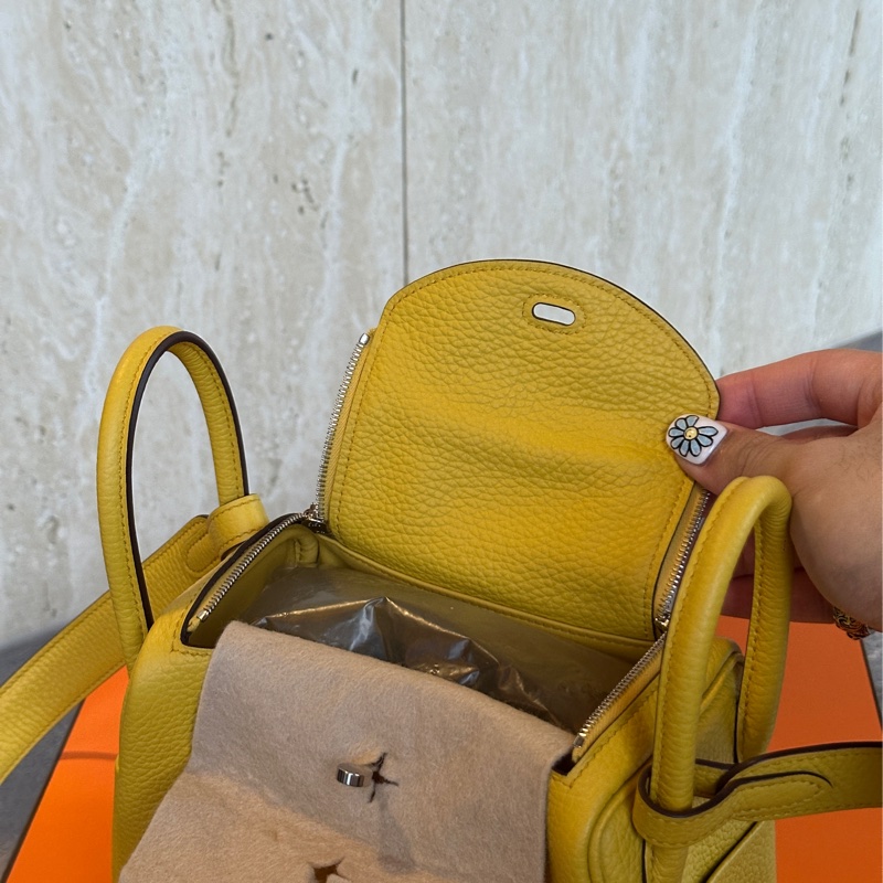 🈶25年購證 #全新全膜 愛馬仕mini Lindy陽光黃💛 #買不到的價格 #已過檢-11