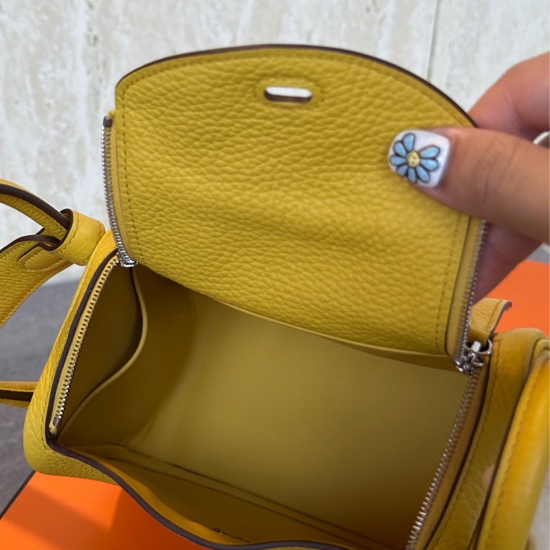 🈶25年購證 #全新全膜 愛馬仕mini Lindy陽光黃💛 #買不到的價格 #已過檢-12