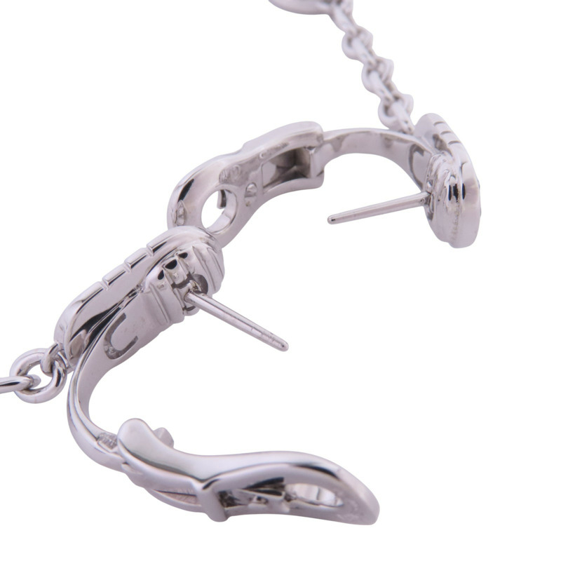 BVLGARI 18K白金Parentesi Pop Diamond Earrings鑽石耳環-4