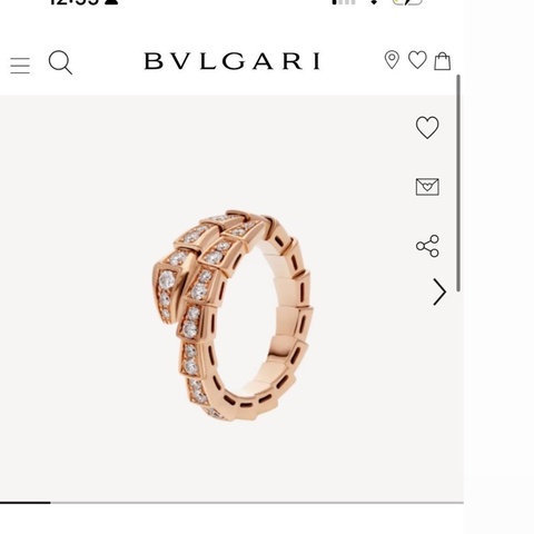 BVLGARI蛇戒 玫瑰金