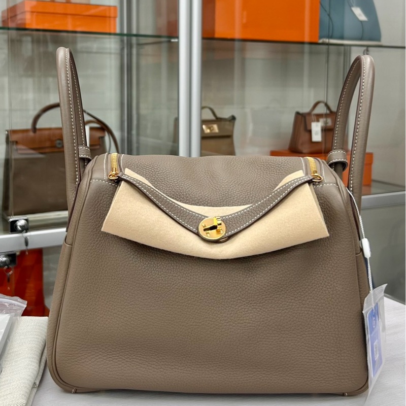 Hermes 大象灰金扣Lindy30,A刻,tc,99新-0