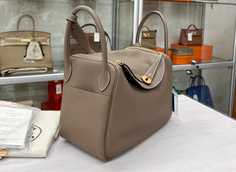 Hermes 大象灰金扣Lindy30,A刻,tc,99新-1