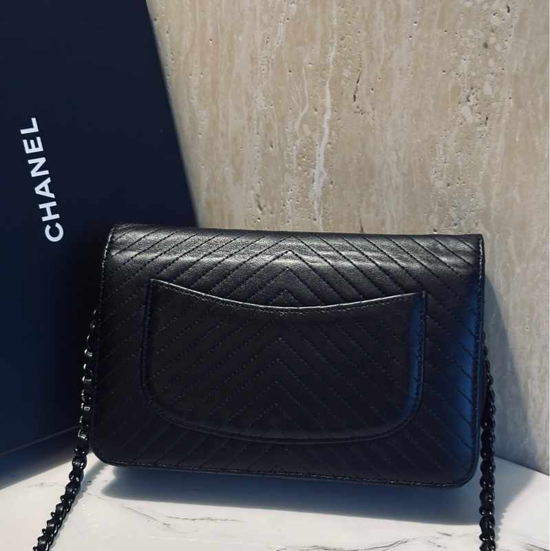 🈶購證 #閒置帶膜 #15萬入手 香奈兒woc黑武士全牛皮斜挎發財包 #新款soblack-5