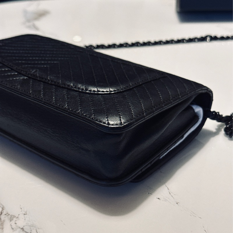 🈶購證 #閒置帶膜 #15萬入手 香奈兒woc黑武士全牛皮斜挎發財包 #新款soblack-13
