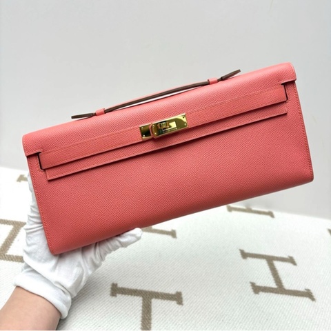 Hermes kelly cut 龍蝦粉 金扣 ep皮 框R刻