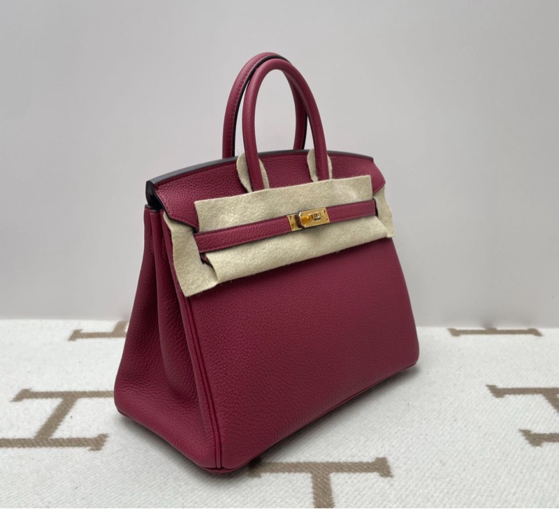 Hermes 愛馬仕 birkin25 bk25 togo皮 石榴紅 金扣 u刻 全套帶購證-1