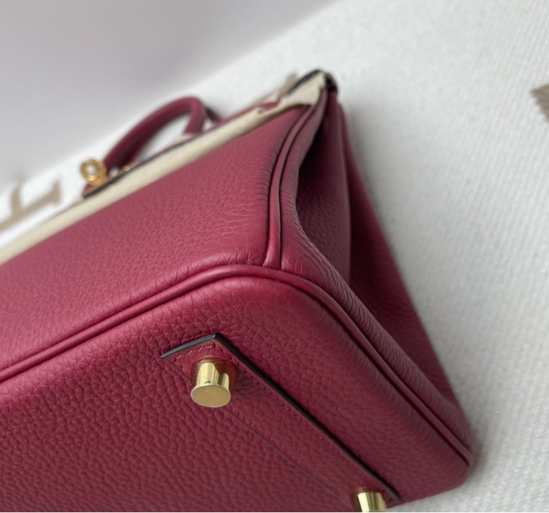 Hermes 愛馬仕 birkin25 bk25 togo皮 石榴紅 金扣 u刻 全套帶購證-5