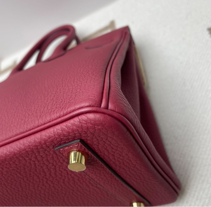 Hermes 愛馬仕 birkin25 bk25 togo皮 石榴紅 金扣 u刻 全套帶購證-6
