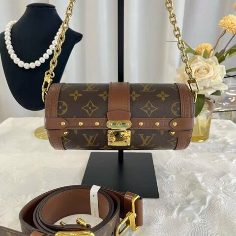LV Papillon Trunk 芯片款 19*9*9 99新 配件塵袋