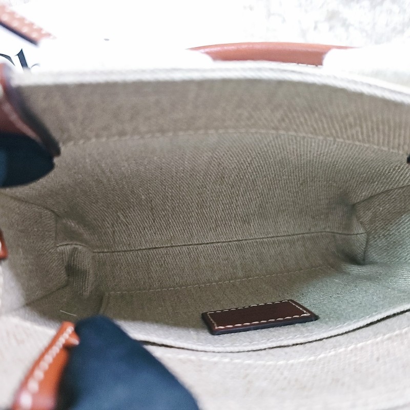 全新 Chloé Woody Tote 帆布 Mini 迷你 肩背包 托特包 經典配色 米白x焦糖棕-4