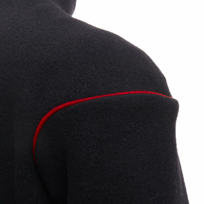 rare CHANEL 2015 Runway Edelweiss flower embroidery circle pocket wool coat FR42-10