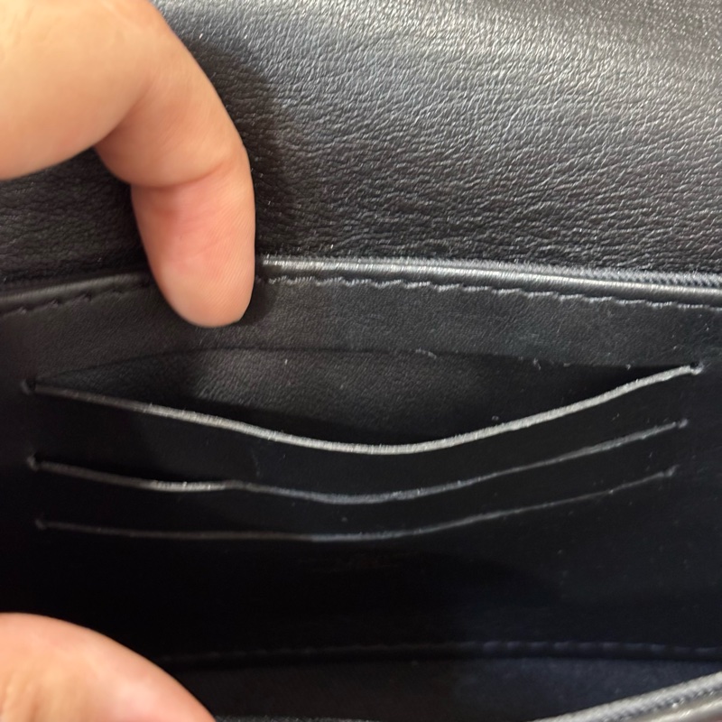 🤩百搭必備款🆕Lv黑色壓紋全牛皮wallet on strap斜挎肩背包-19