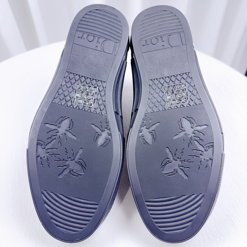 閒置未使用DIOR迪奧 黑色老花B23 Oblique高幫帆布鞋-9