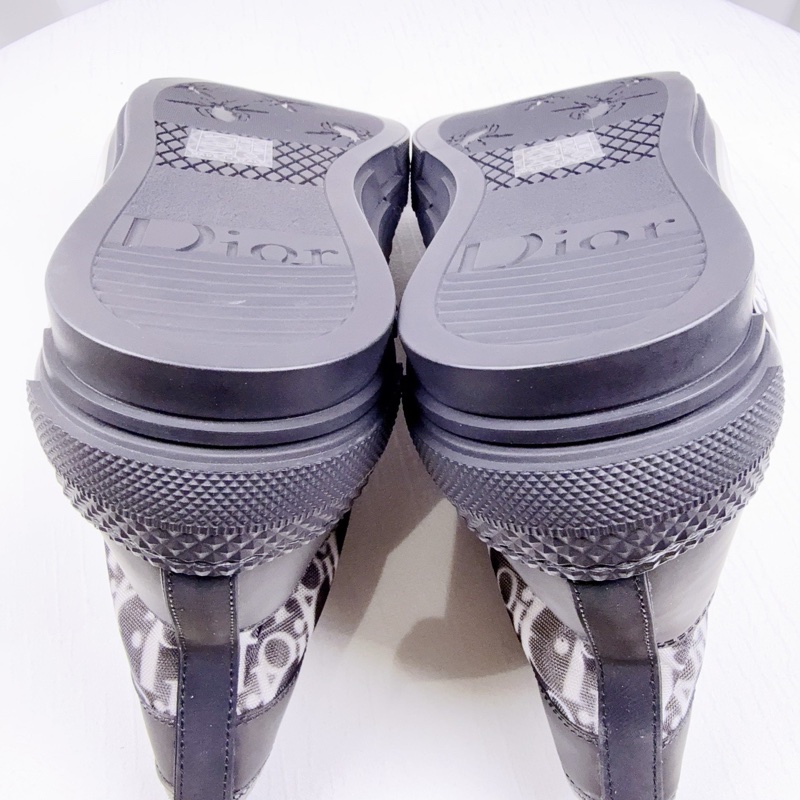 閒置未使用DIOR迪奧 黑色老花B23 Oblique高幫帆布鞋-10