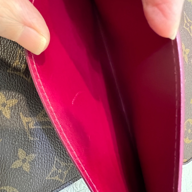 LV 信封金釦可拆零錢卡片3合1鏈包-11
