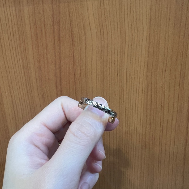 Chanel 750米金白K金2點鑽Coco Crush Toi Et Moi雙圈戒指J11971-2