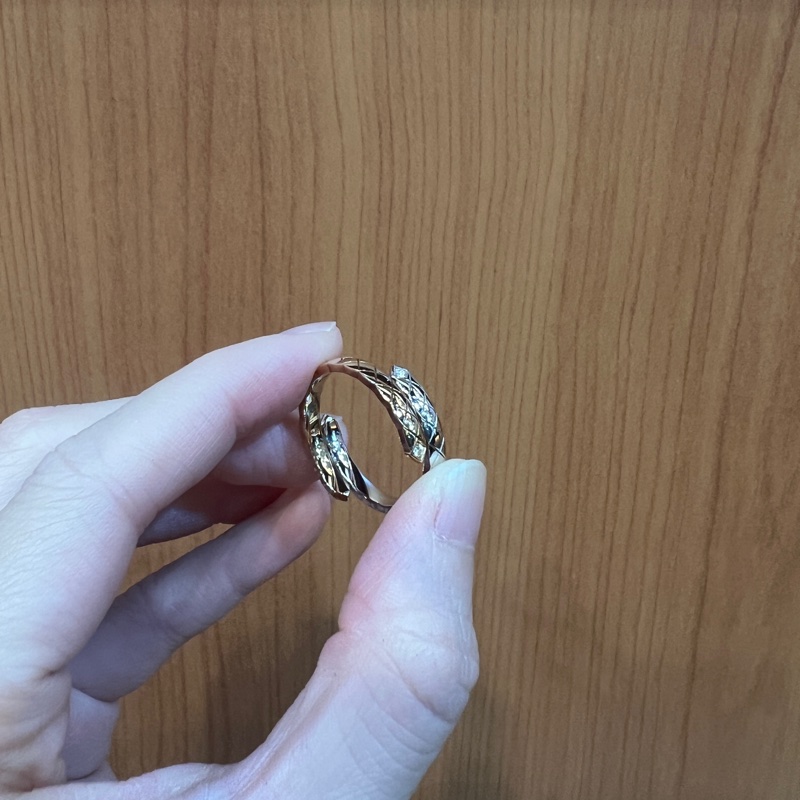 Chanel 750米金白K金2點鑽Coco Crush Toi Et Moi雙圈戒指J11971-6