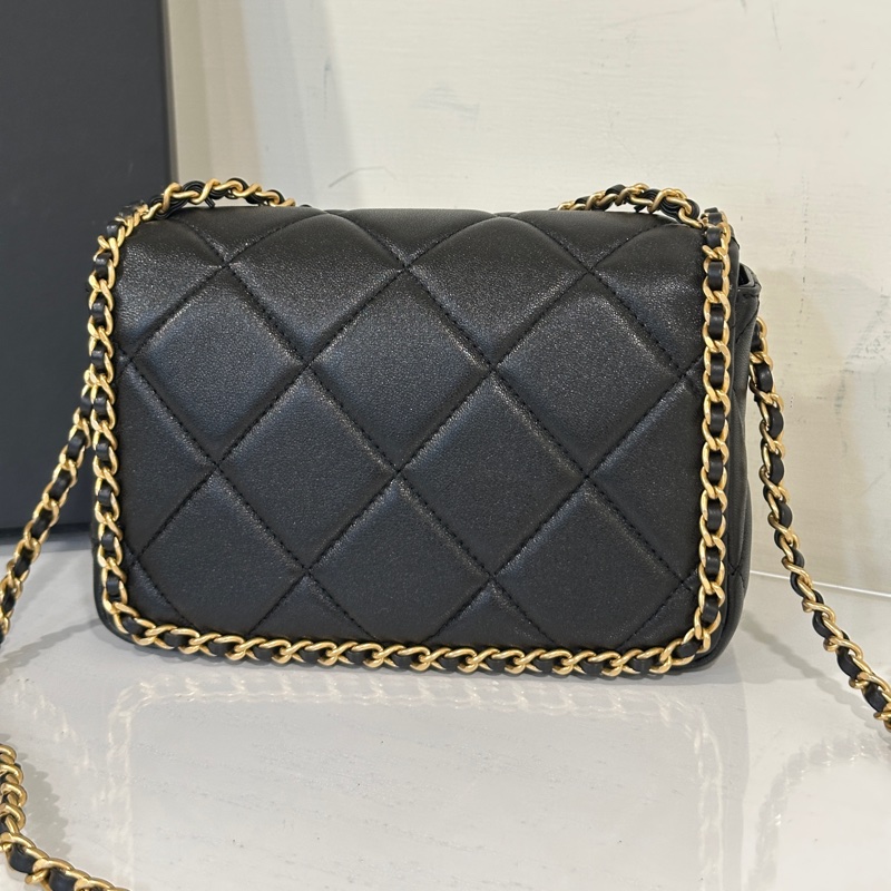 #全新閒置 #vic限定 香奈兒黑金cf 24b滾邊方胖 #全配🉑送禮-9