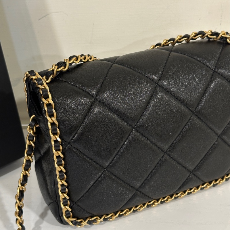 #全新閒置 #vic限定 香奈兒黑金cf 24b滾邊方胖 #全配🉑送禮-10