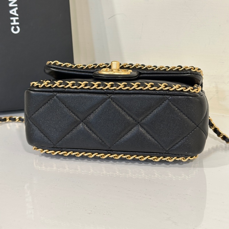 #全新閒置 #vic限定 香奈兒黑金cf 24b滾邊方胖 #全配🉑送禮-12