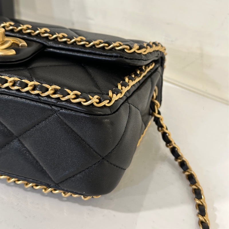 #全新閒置 #vic限定 香奈兒黑金cf 24b滾邊方胖 #全配🉑送禮-13