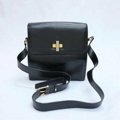 Celine 中古品旋轉扣翻蓋斜孭袋 Vintage手袋
