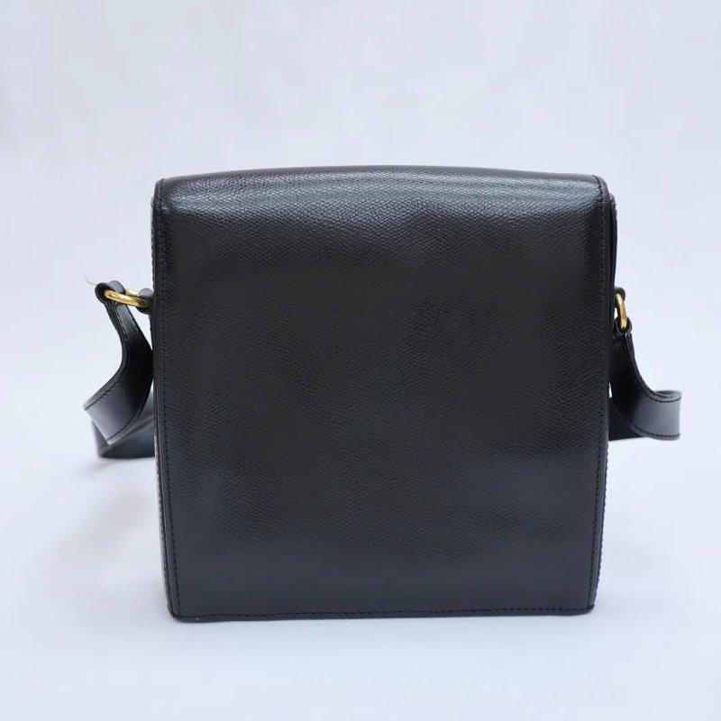 Celine 中古品旋轉扣翻蓋斜孭袋 Vintage手袋-4