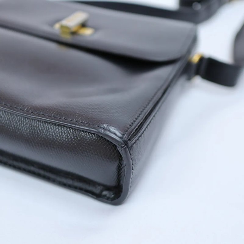 Celine 中古品旋轉扣翻蓋斜孭袋 Vintage手袋-5