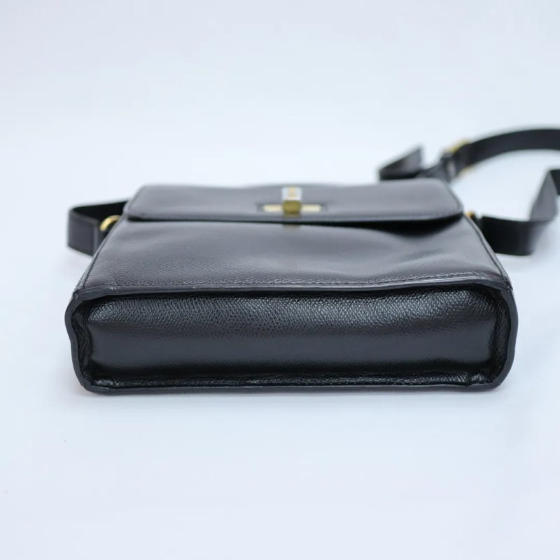 Celine 中古品旋轉扣翻蓋斜孭袋 Vintage手袋-7