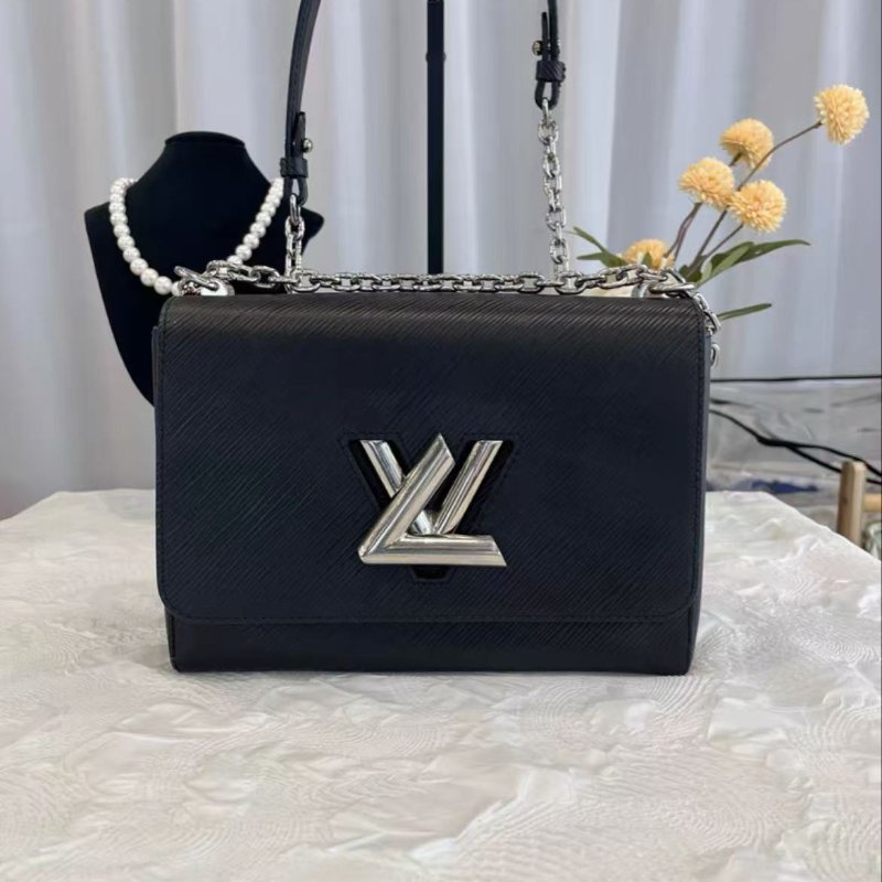 LV Twist系列 黑銀水波紋斜背包 小號 19*15*9 99新配件塵袋-2