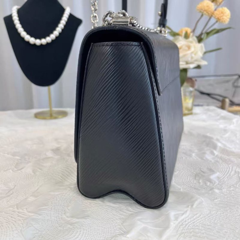 LV Twist系列 黑銀水波紋斜背包 小號 19*15*9 99新配件塵袋-3