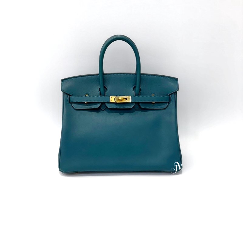 HERMES WO普羅旺斯綠 金扣 SWIFT BIRKIN 25-0