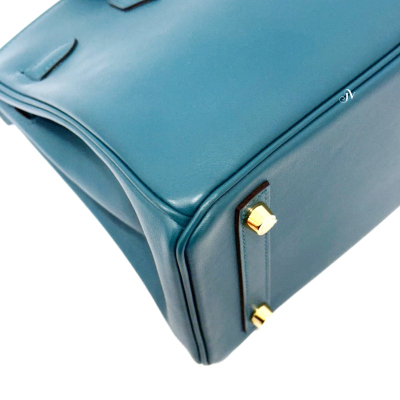 HERMES WO普羅旺斯綠 金扣 SWIFT BIRKIN 25-13