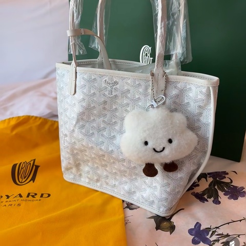 （近全新🌟）Goyard Anjou Mini Tote 白色