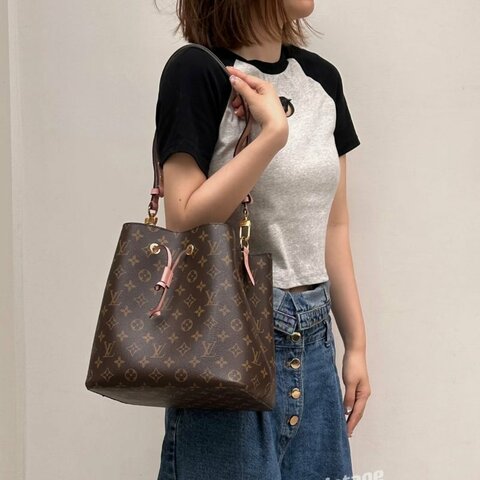 LV NEONOE 粉色內裡 水桶包 26*26*17.5cm 配件塵袋盒子