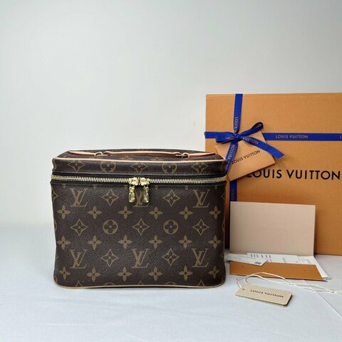 LV Nice BB老花手提化妝包