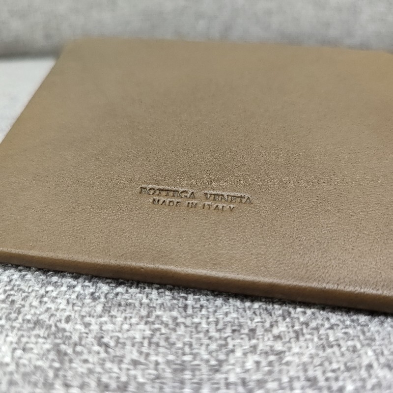 BV Bottega Veneta 焦糖色全皮 梳妝鏡 化妝鏡 隨身鏡 鏡子-1