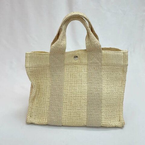 Hermes 愛馬仕 Borabora PM 手提袋 草編帆布物料
