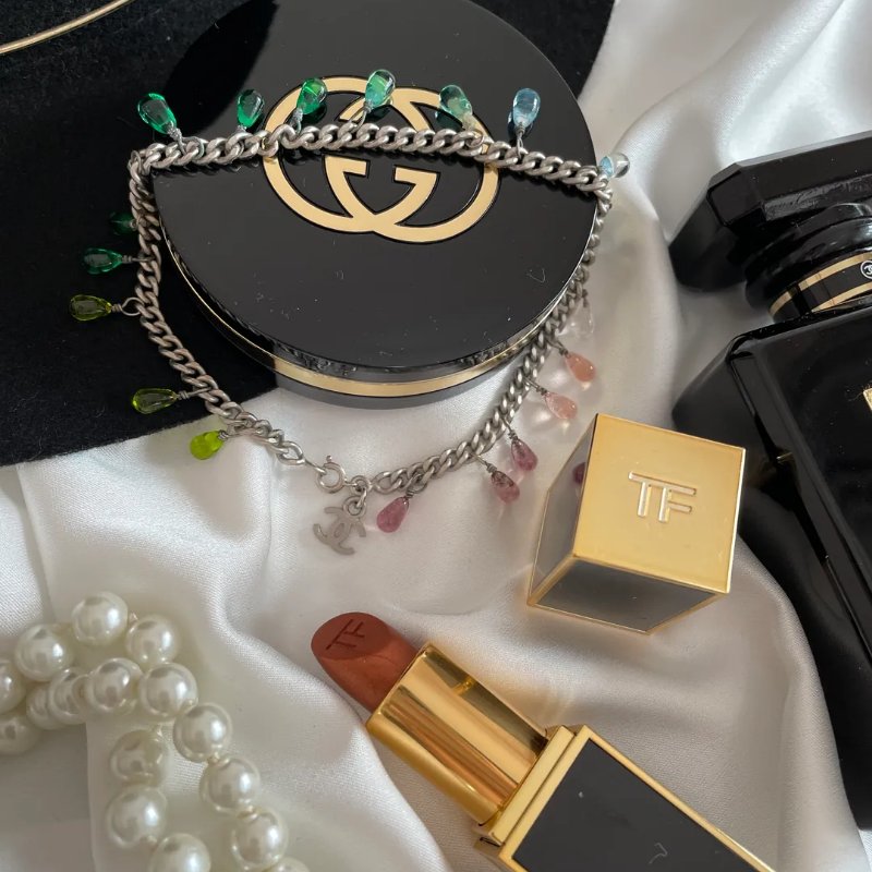 Chanel Vintage 中古品 彩色琉璃手鏈【微瑕疵留意細節圖】-4