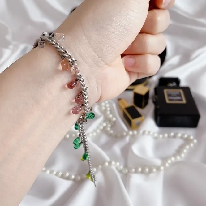 Chanel Vintage 中古品 彩色琉璃手鏈【微瑕疵留意細節圖】-7