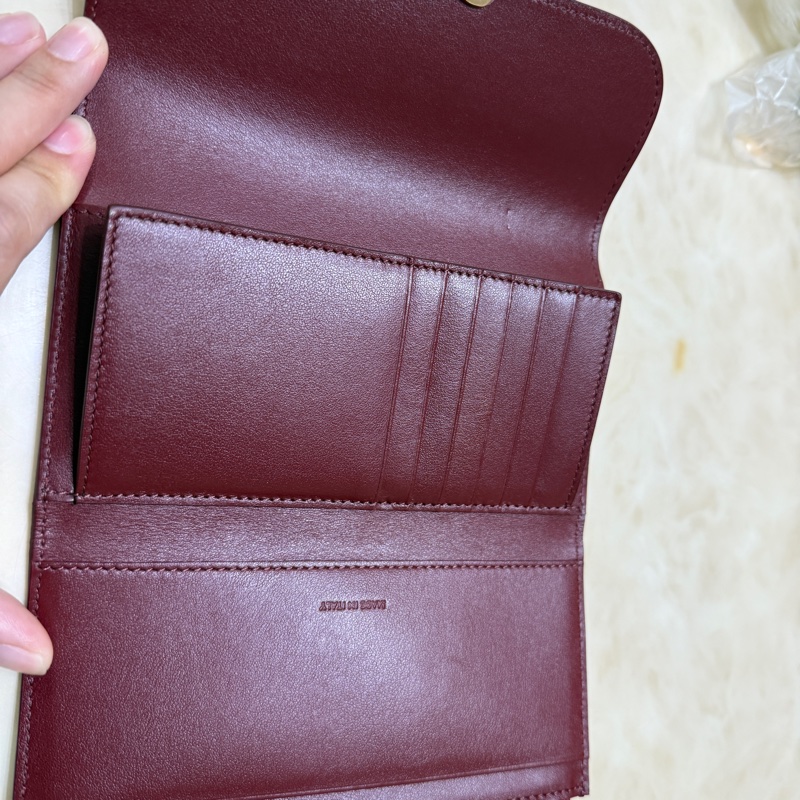 Celine Triomphe 長夾 酒紅色-11