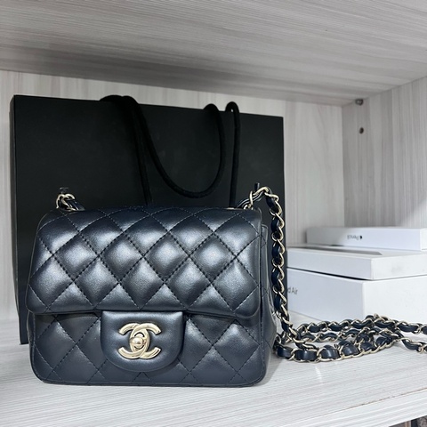 Chanel 經典款黑金羊方胖24巴黎瑪黑店購入